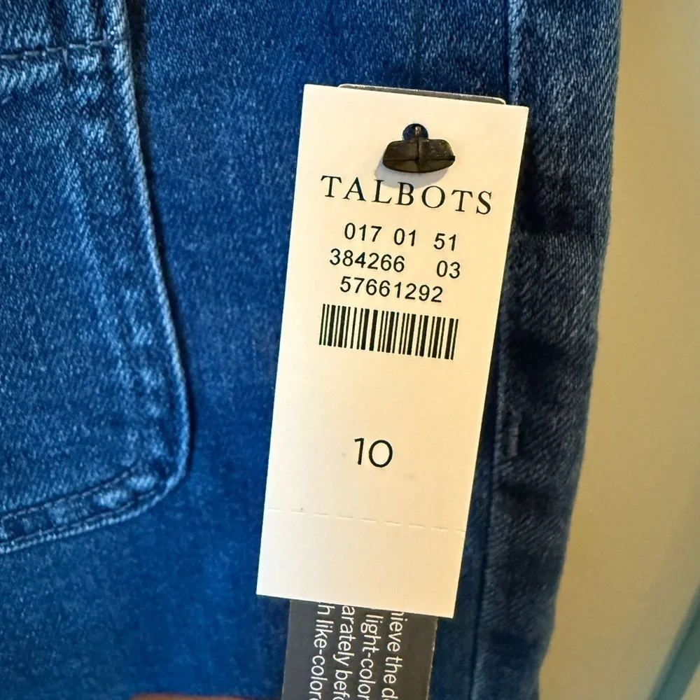 NWT Talbots Patch Pocket Blue Denim Shorts SZ 10; Purchased May 2025